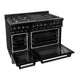 ZLINE 48" Black Stainless, Gas Burner, Electric Oven Range, RAB - 48 - Farmhouse Kitchen and Bath
