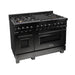 ZLINE 48" Black Stainless, Gas Burner, Electric Oven Range, RAB - 48 - Farmhouse Kitchen and Bath