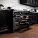ZLINE 48" Black Stainless, Gas Burner, Electric Oven Range, RAB - 48 - Farmhouse Kitchen and Bath