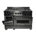ZLINE 48" Black Stainless, Gas Burner, Electric Oven Range, RAB - 48 - Farmhouse Kitchen and Bath