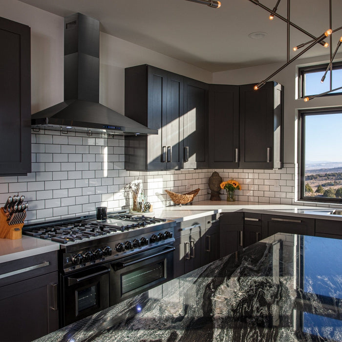 ZLINE 48" Black Stainless, Gas Burner, Electric Oven Range, RAB - 48 - Farmhouse Kitchen and Bath