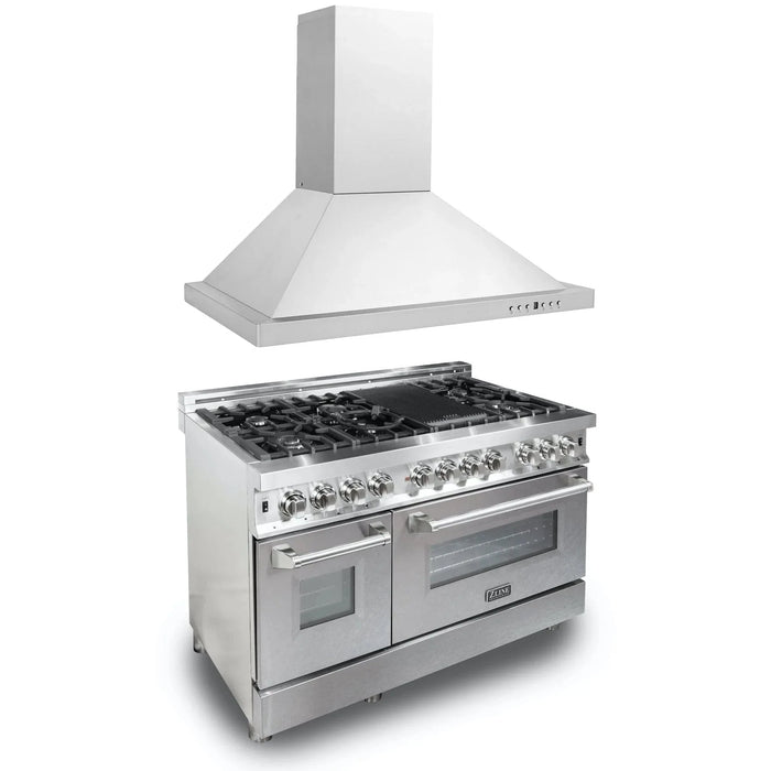 ZLINE 48" Bundle Range RA - SN - 48 & Range Hood KB - 48, 2KP - RASNRH48 - Farmhouse Kitchen and Bath