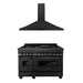 ZLINE 48" Bundle Range RAB - BR - 48 & Wall Range Hood BSKBN, 2KP - RABRH48 - Farmhouse Kitchen and Bath