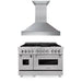 ZLINE 48" Bundle Range RAS - SN - 48 & Range Hood 8654SN - 48, 2KP - RASSNRH48 - Farmhouse Kitchen and Bath