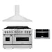 ZLINE 48" Bundled Stainless Dual Range, Range Hood, Microwave, 3KP - RARH48 - MW - Farmhouse Kitchen and Bath