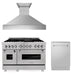 ZLINE 48" Bundled Stainless DualRange RangeHood Dishwasher 3KP - RASRH48 - DWV - Farmhouse Kitchen and Bath