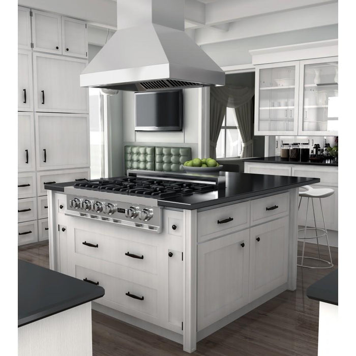 ZLINE 48" Remote Dual Blower Stainless Island Range Hood, 597i - RD - 48 - Farmhouse Kitchen and Bath