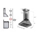 ZLINE 48" Snow Finish Range Hood with Snow Finish Shell, 8654SN - 48 - Farmhouse Kitchen and Bath