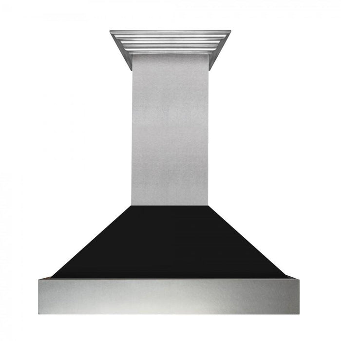 ZLINE 48" Snow Finish Wall Range Hood, Black Matte Shell, 8654BLM - 48 - Farmhouse Kitchen and Bath