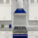 ZLINE 48" Snow Finish Wall Range Hood, Blue Gloss Shell, 8654BG - 48 - Farmhouse Kitchen and Bath