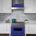 ZLINE 48" Snow Finish Wall Range Hood, Blue Matte Shell, 8654BM - 48 - Farmhouse Kitchen and Bath
