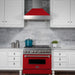 ZLINE 48" Snow Finish Wall Range Hood, Red Matte Shell, 8654RM - 48 - Farmhouse Kitchen and Bath