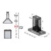 ZLINE 48" Stainless Steel Island Range Hood, KECOMi - 48 - Farmhouse Kitchen and Bath