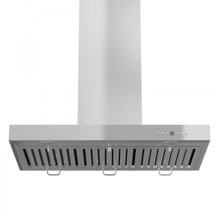 ZLINE 48" Stainless Wall Range Hood with Crown Molding, KECRN - 48 - Farmhouse Kitchen and Bath