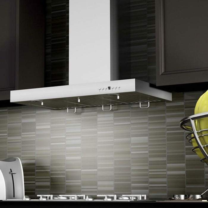 ZLINE 48" Stainless Wall Range Hood with Crown Molding, KECRN - 48 - Farmhouse Kitchen and Bath