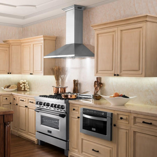 ZLINE 48" Wall Range Hood, Built - in CrownSound® Bluetooth Speakers, KL2CRN - BT - 48 - Farmhouse Kitchen and Bath