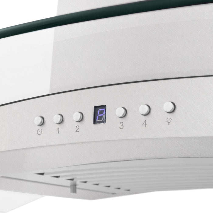 ZLINE 48" Wall Range Hood, Snow Finish Stainless & Glass, 8KN4S - 48 - Farmhouse Kitchen and Bath