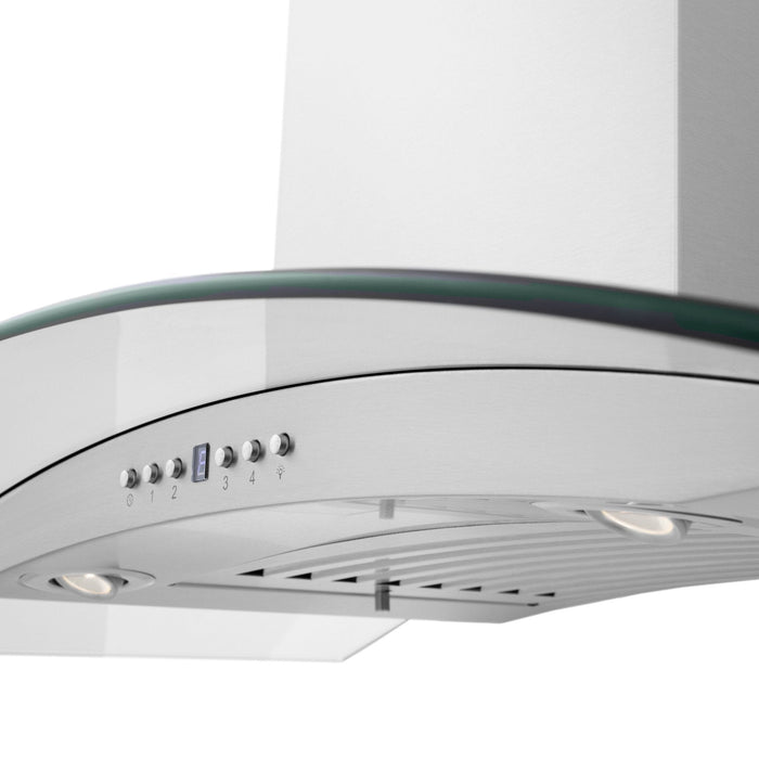 ZLINE 48" Wall Stainless Range Hood, Bluetooth Speakers, KN4CRN - BT - 48 - Farmhouse Kitchen and Bath