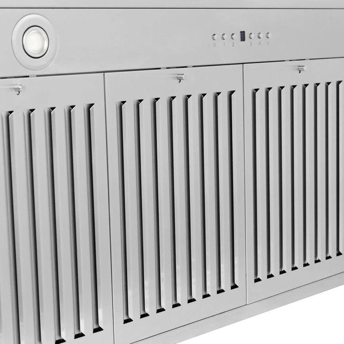 ZLINE 48" White Matte Range Hood, Stainless Steel Handle KB4SNX - WM - 48 - Farmhouse Kitchen and Bath