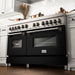 ZLINE 60" 7.4 cu. ft. Dual Fuel Range, Gas Stove and Electric Oven in Stainless Steel and Black Matte Door, RA - BLM - 60 - Farmhouse Kitchen and Bath
