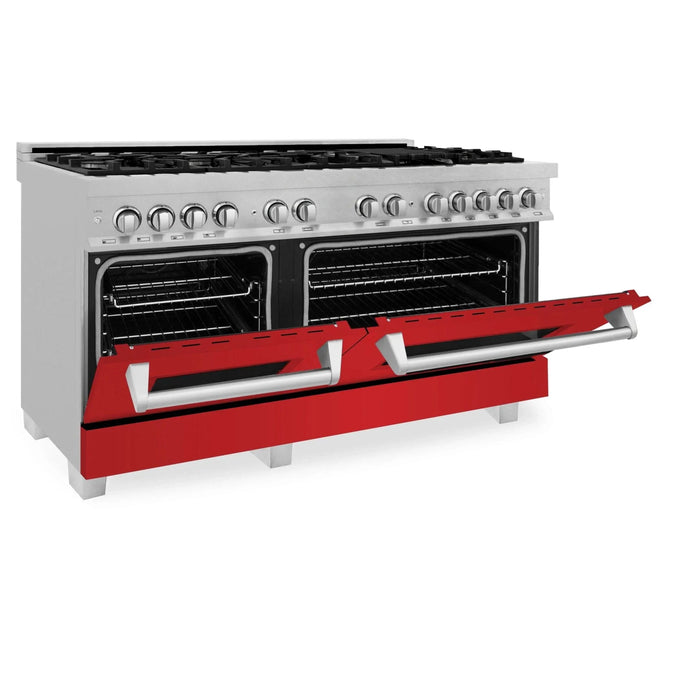 ZLINE 60" 7.4 cu. ft. Dual Fuel Range with Gas Stove and Electric Oven in Fingerprint Resistant Stainless Steel, RAS - RM - 60 - Farmhouse Kitchen and Bath