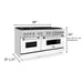 ZLINE 60" 7.4 cu. ft. Dual Fuel Range with Gas Stove and Electric Oven in Stainless Steel and White Matte Door, RA - WM - 60 - Farmhouse Kitchen and Bath