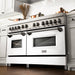 ZLINE 60" 7.4 cu. ft. Dual Fuel Range with Gas Stove and Electric Oven in Stainless Steel and White Matte Door, RA - WM - 60 - Farmhouse Kitchen and Bath