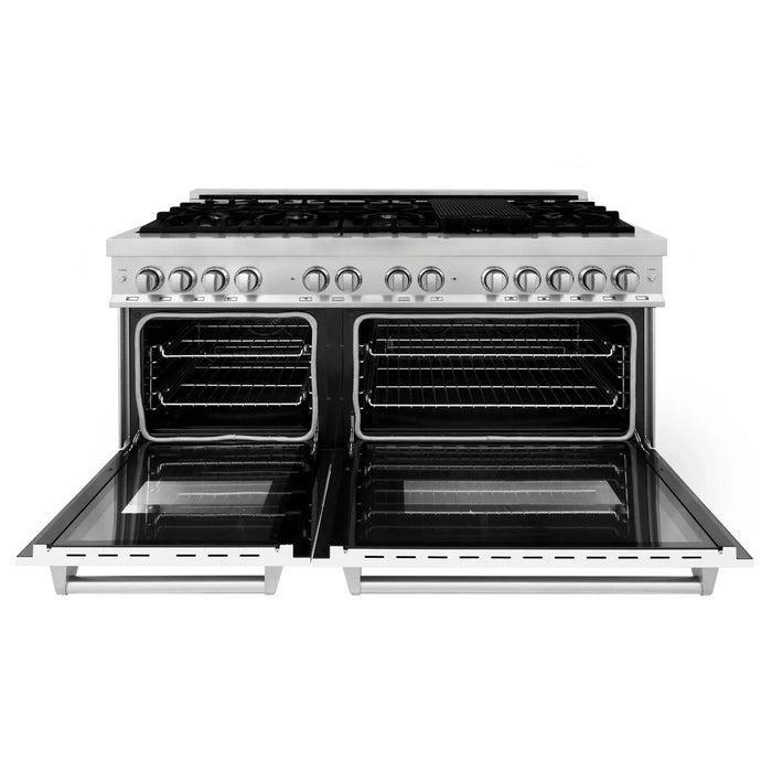 ZLINE 60" 7.4 cu. ft. Dual Fuel Range with Gas Stove and Electric Oven in Stainless Steel and White Matte Door, RA - WM - 60 - Farmhouse Kitchen and Bath