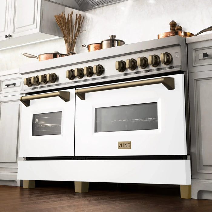 ZLINE 60" Autograph Edition, 7.4 cu. ft. Dual Fuel Range, RAZ - WM - 60 - CB - Farmhouse Kitchen and Bath