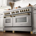 ZLINE 60" Autograph Edition Dual Fuel Range, DuraSnow, RASZ - SN - 60 - G - Farmhouse Kitchen and Bath