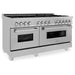 ZLINE 60" Dual Fuel Range, DuraSnow Stainless, RAS - SN - 60 - Farmhouse Kitchen and Bath