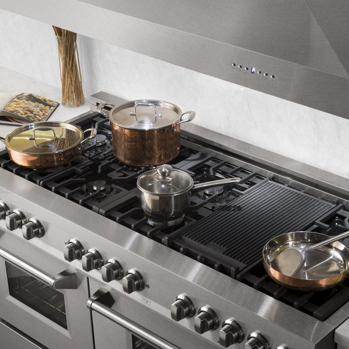 ZLINE 60" Dual Fuel Range, DuraSnow Stainless, RAS - SN - 60 - Farmhouse Kitchen and Bath