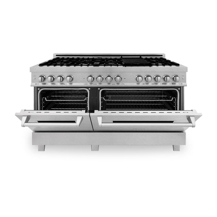 ZLINE 60" Dual Fuel Range, DuraSnow Stainless, RAS - SN - 60 - Farmhouse Kitchen and Bath