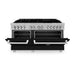 ZLINE 60" Dual Fuel Range Snow Stainless, Black Matte Door, RAS - BLM - 60 - Farmhouse Kitchen and Bath