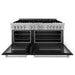 ZLINE 60" Dual Fuel Range Snow Stainless, Black Matte Door, RAS - BLM - 60 - Farmhouse Kitchen and Bath