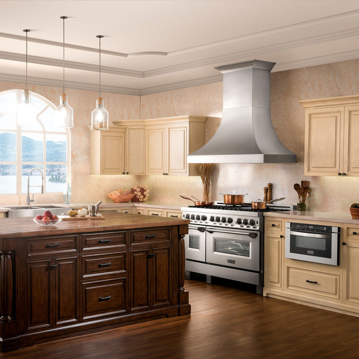 ZLINE 60" Dual Fuel Range, Snow Stainless, Brass Burners, RAS - SN - BR - 60 - Farmhouse Kitchen and Bath