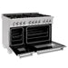 ZLINE 60" Dual Fuel Range, Snow Stainless, Brass Burners, RAS - SN - BR - 60 - Farmhouse Kitchen and Bath