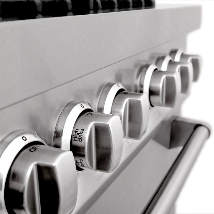 ZLINE 60" Dual Fuel Range, Snow Stainless, Brass Burners, RAS - SN - BR - 60 - Farmhouse Kitchen and Bath