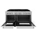ZLINE 60" Dual Fuel Range Snow Stainless, White Matte Door, RAS - WM - 60 - Farmhouse Kitchen and Bath