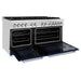 ZLINE 60" Professional Dual Fuel Range with Blue Matte Door, RA - BM - 60 - Farmhouse Kitchen and Bath