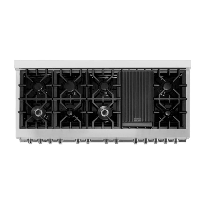 ZLINE 60" Professional Dual Fuel Range with Red Gloss Door, RA - RG - 60 - Farmhouse Kitchen and Bath