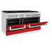 ZLINE 60" Professional Dual Fuel Range with Red Matte Door, RA - RM - 60 - Farmhouse Kitchen and Bath