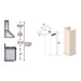 ZLINE 61" Wooden Chimney Extension for Ceilings up to 12.5', KBUF - E - Farmhouse Kitchen and Bath