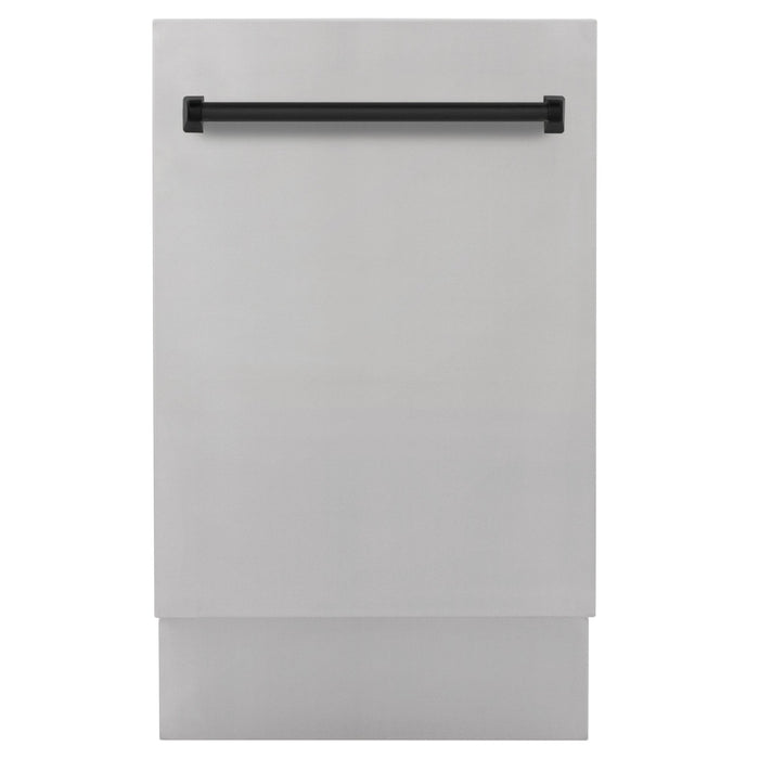 ZLINE Autograph 18" Dishwasher Stainless Door, Black DWVZ - 304 - 18 - MB - Farmhouse Kitchen and Bath