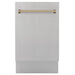 ZLINE Autograph 18" Dishwasher Stainless Door, Gold DWVZ - 304 - 18 - CB - Farmhouse Kitchen and Bath