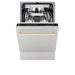 ZLINE Autograph 18" Dishwasher Stainless Door, Gold Handle DWVZ - 304 - 18 - G - Farmhouse Kitchen and Bath