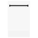 ZLINE Autograph 18" Dishwasher White Door, Black Handle DWVZ - WM - 18 - MB - Farmhouse Kitchen and Bath