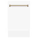 ZLINE Autograph 18" Dishwasher White Door, Bronze Handle DWVZ - WM - 18 - CB - Farmhouse Kitchen and Bath