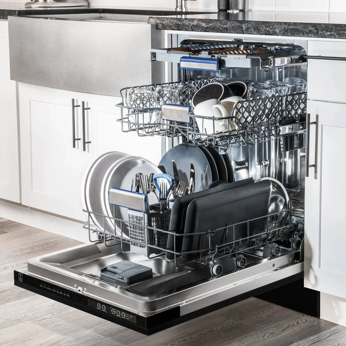 ZLINE Autograph 24" Dishwasher Black Stainless, DWVZ - BS - 24 - CB - Farmhouse Kitchen and Bath