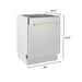 ZLINE Autograph 24" Dishwasher Stainless Door, Champagne Bronze Handle DWVZ - 304 - 24 - CB - Farmhouse Kitchen and Bath